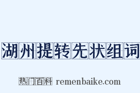 湖州提转先状组词是什么意思的图片